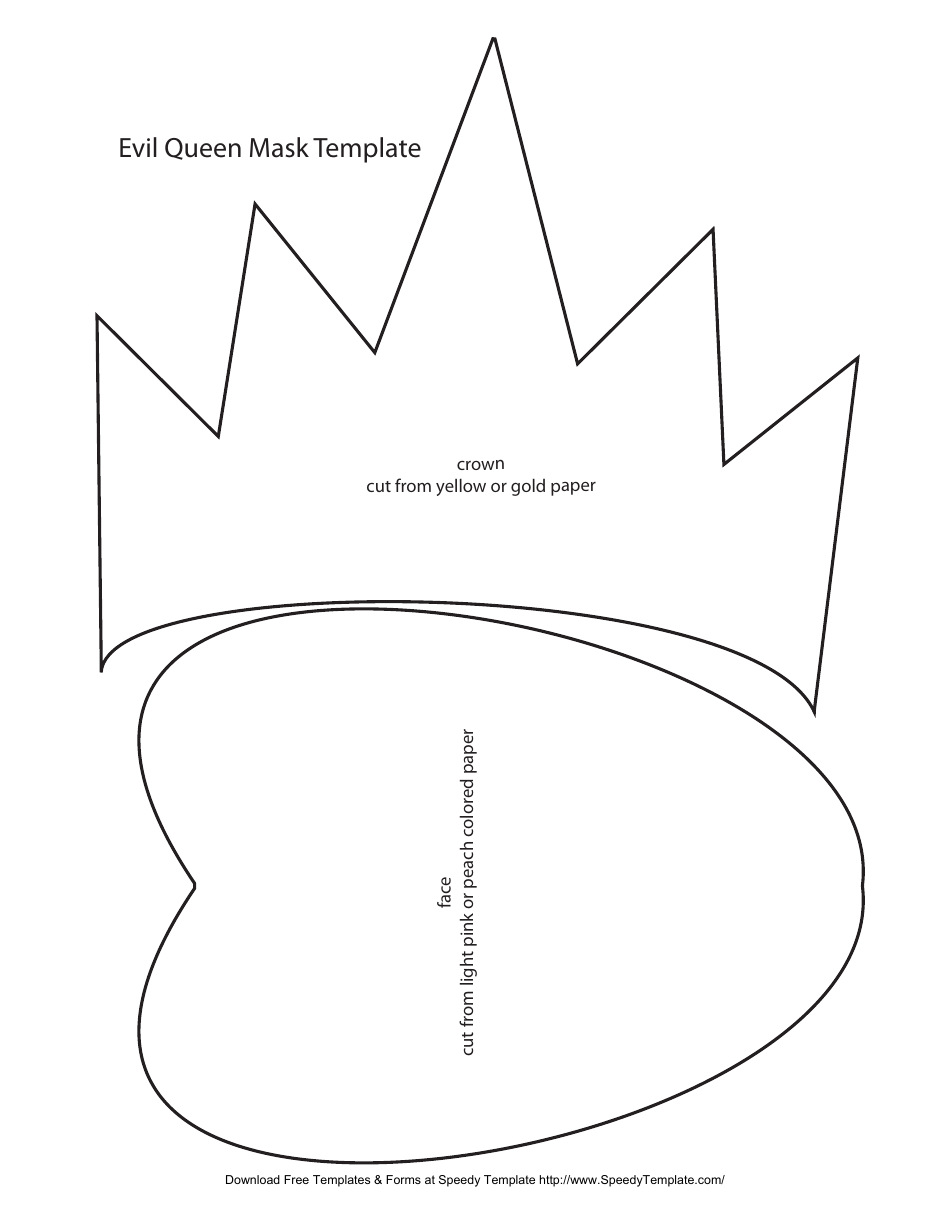 Evil Queen Mask Template Download Printable PDF Templateroller