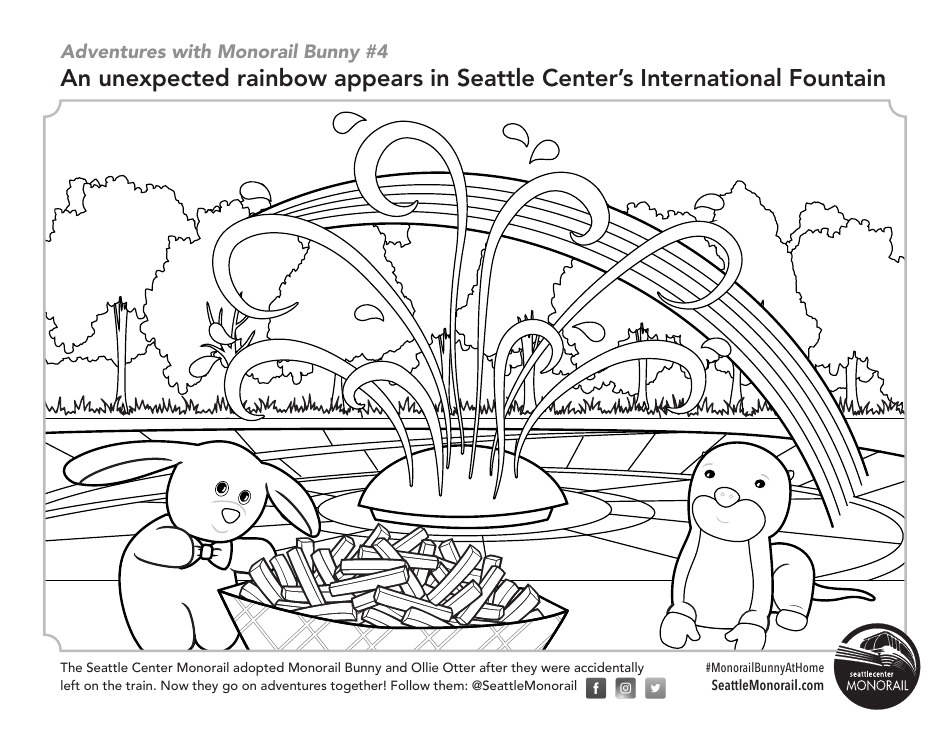 Seattle Monorail Bunny Coloring Page - #4, Page 1