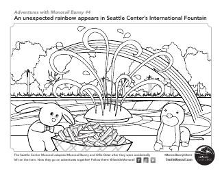 Document preview: Seattle Monorail Bunny Coloring Page - #4
