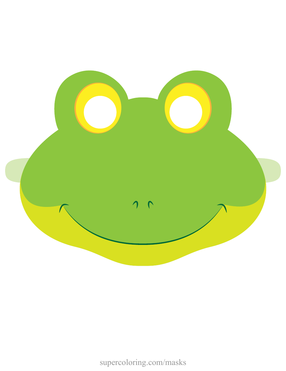 Frog Mask Template, Page 1