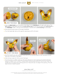 Teto Plush Sewing Pattern Template, Page 13