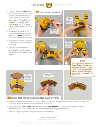 Teto Plush Sewing Pattern Template, Page 16