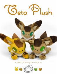 Teto Plush Sewing Pattern Template