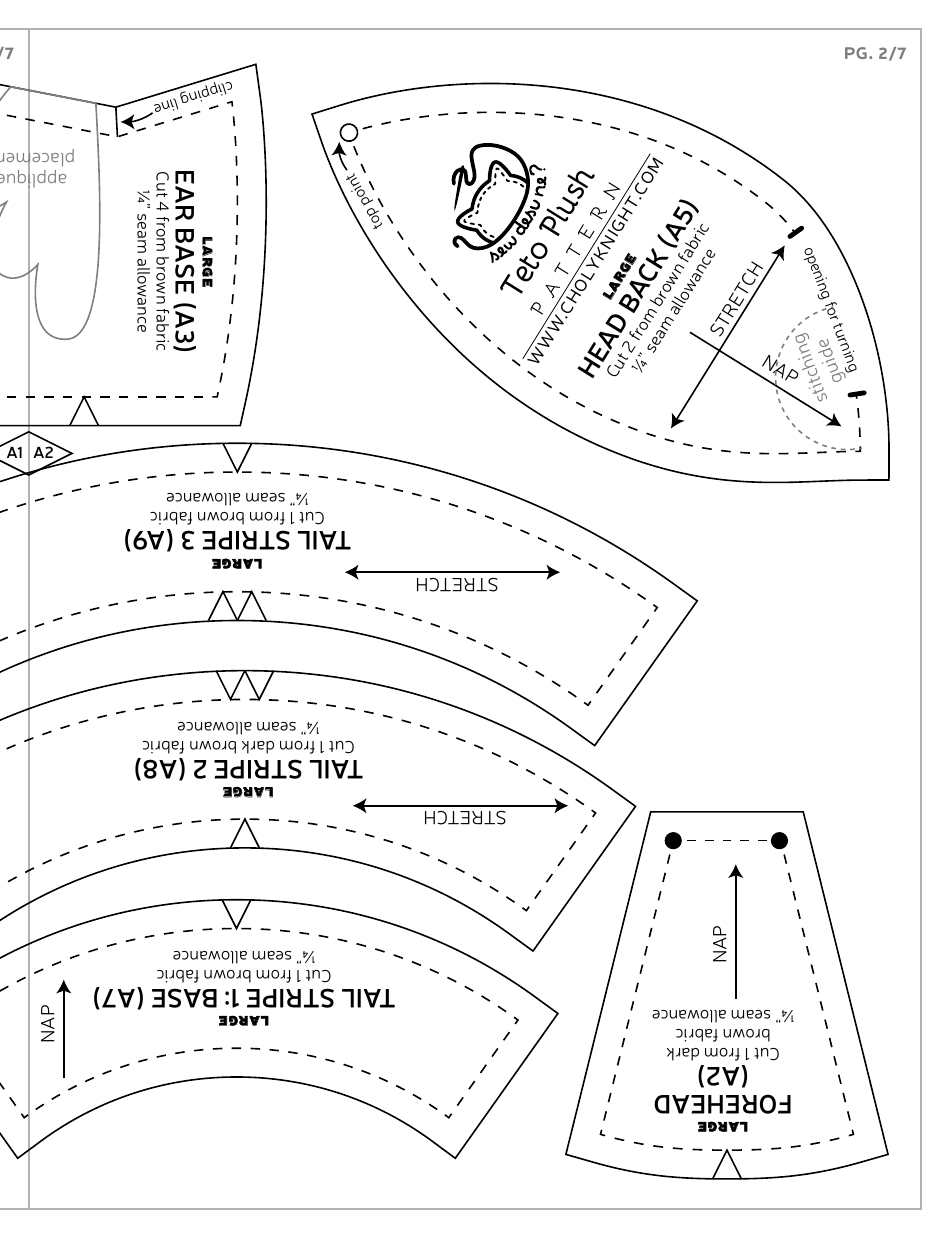 Teto Plush Sewing Pattern Template, Page 22
