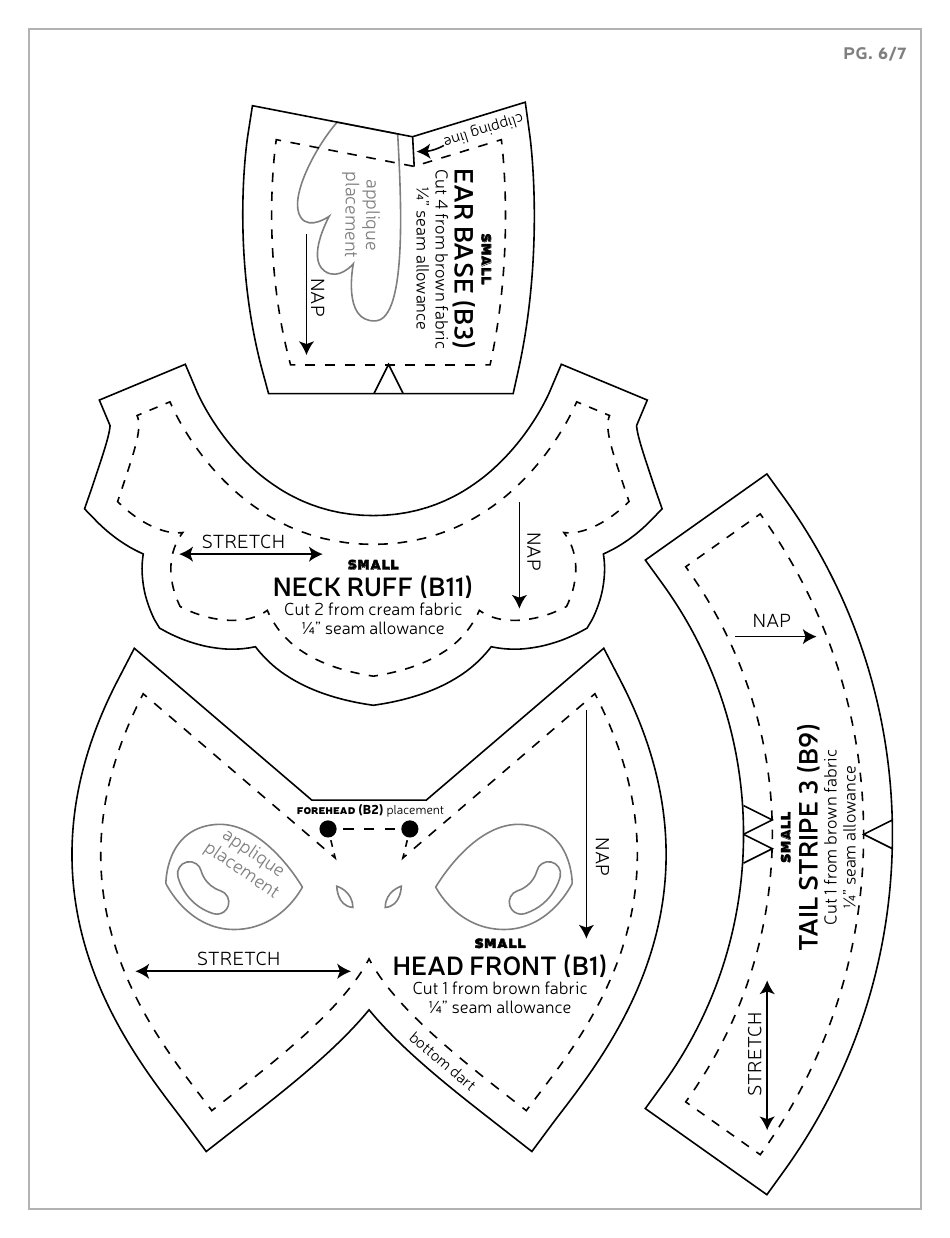 Teto Plush Sewing Pattern Template, Page 26