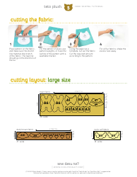 Teto Plush Sewing Pattern Template, Page 5