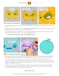 Teto Plush Sewing Pattern Template, Page 7