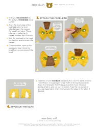 Teto Plush Sewing Pattern Template, Page 8