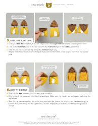 Teto Plush Sewing Pattern Template, Page 9