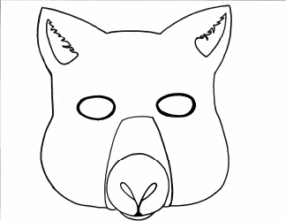 Document preview: Bear Mask Template