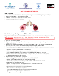 Asthma Action Plan - Education, Page 2