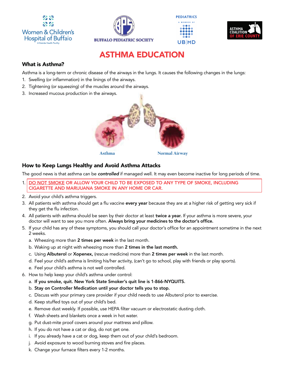 Asthma Action Plan Education Download Printable Pdf Templateroller