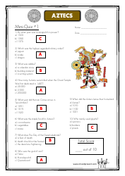 Aztecs Quiz With Answers, Page 4
