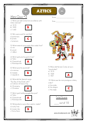Aztecs Quiz With Answers, Page 6