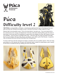 Document preview: Puca Halloween Mask Template