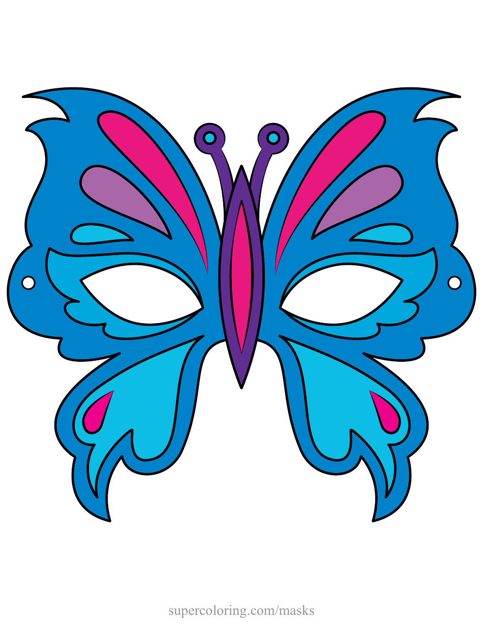 Butterfly Mask Template, Page 1