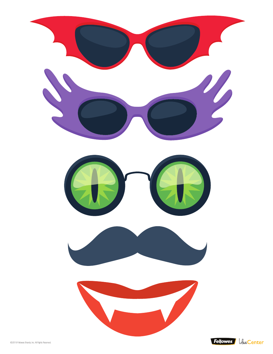 Halloween Photo Booth Prop Templates, Page 4