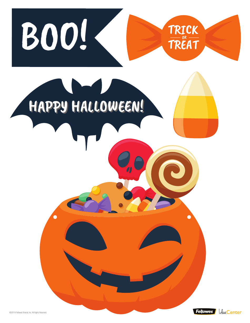 Halloween Photo Booth Prop Templates, Page 5