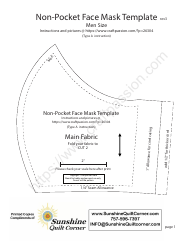 Non-pocket Face Mask Templates