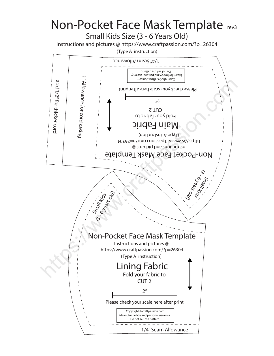 Non-pocket Face Mask Templates, Page 3
