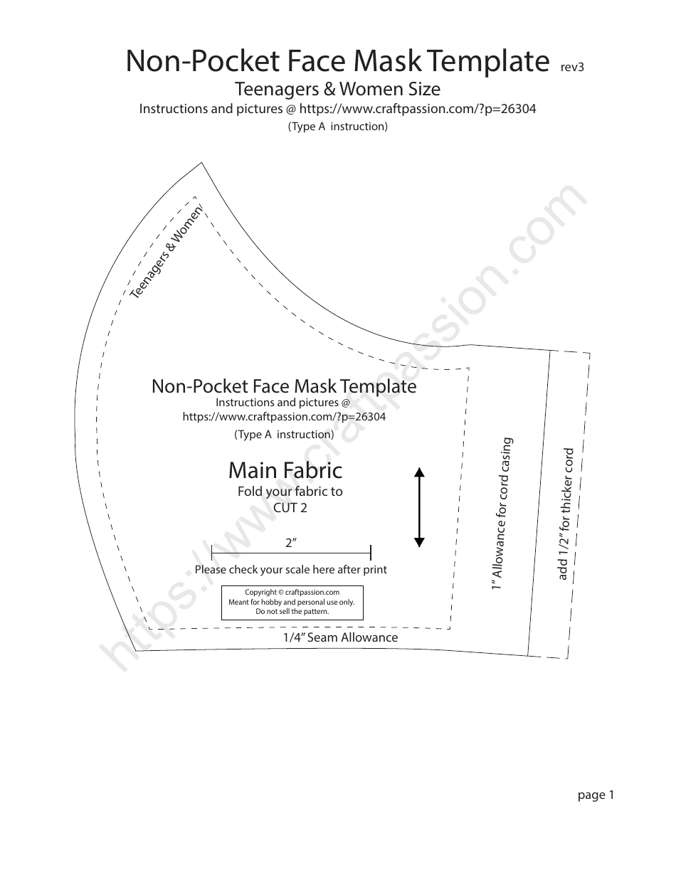 Non-pocket Face Mask Templates, Page 4