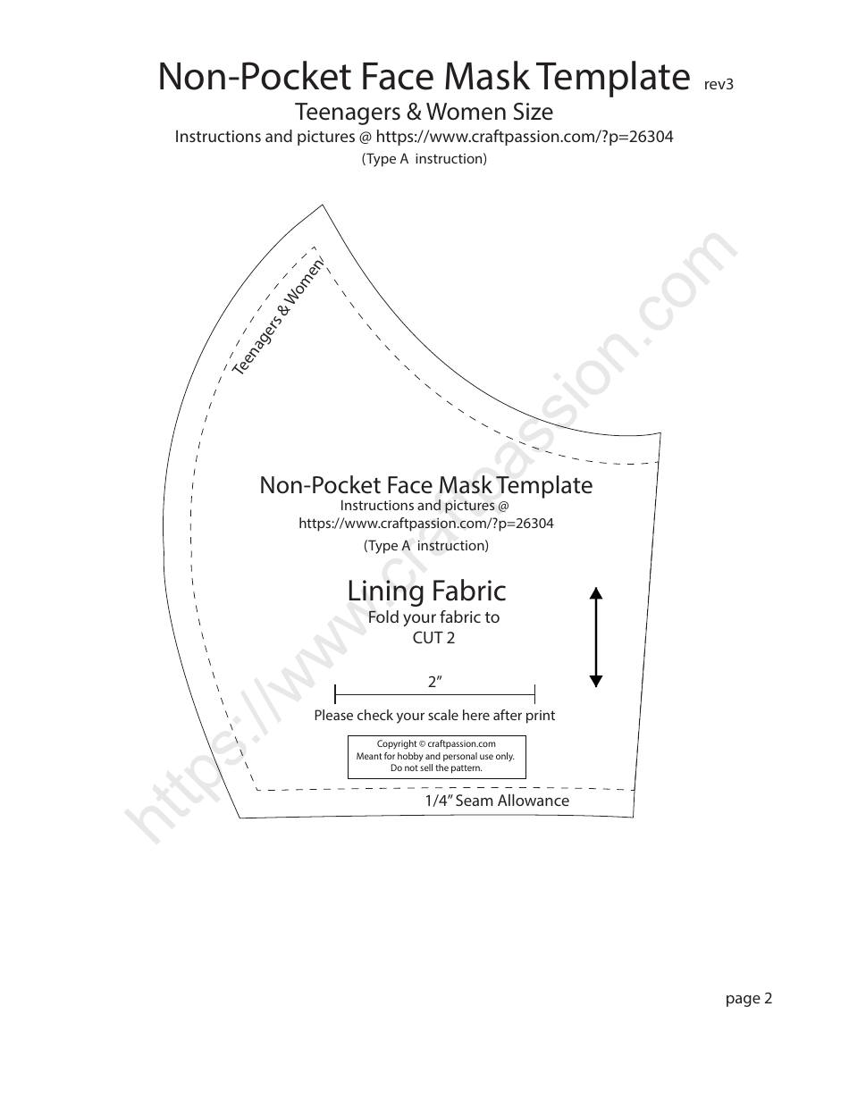 Non-pocket Face Mask Templates, Page 5