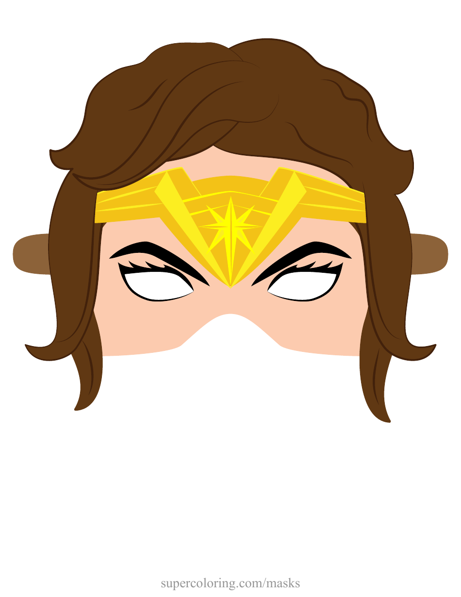Wonder Woman Mask Template, Page 1