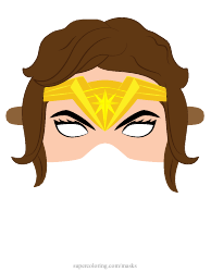 Document preview: Wonder Woman Mask Template
