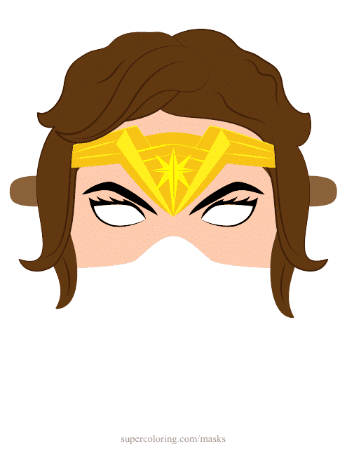 Wonder Woman Mask Template