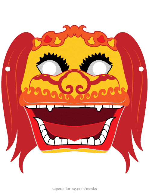 Chinese Lion Dance Mask Template Download Pdf