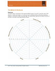 Document preview: Wheel of Life Self-coaching Tool Template - Coaches Training Institute