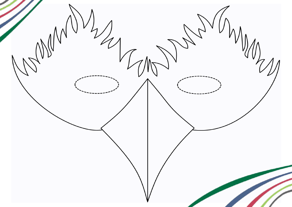 Bird Eyemask Coloring Template, Page 1