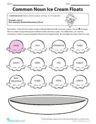 Common or Proper Noun Worksheet, Page 5