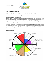 Balance Wheel Self-care Worksheet