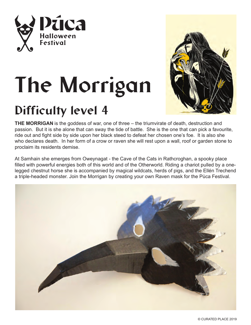 The Morrigan Face Mask Template, Page 1
