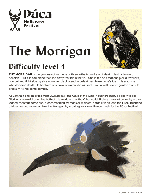 The Morrigan Face Mask Template