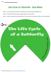 Document preview: Butterfly Life Cycle Spin Wheel
