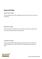 Ready Set Goal Worksheet, Page 3