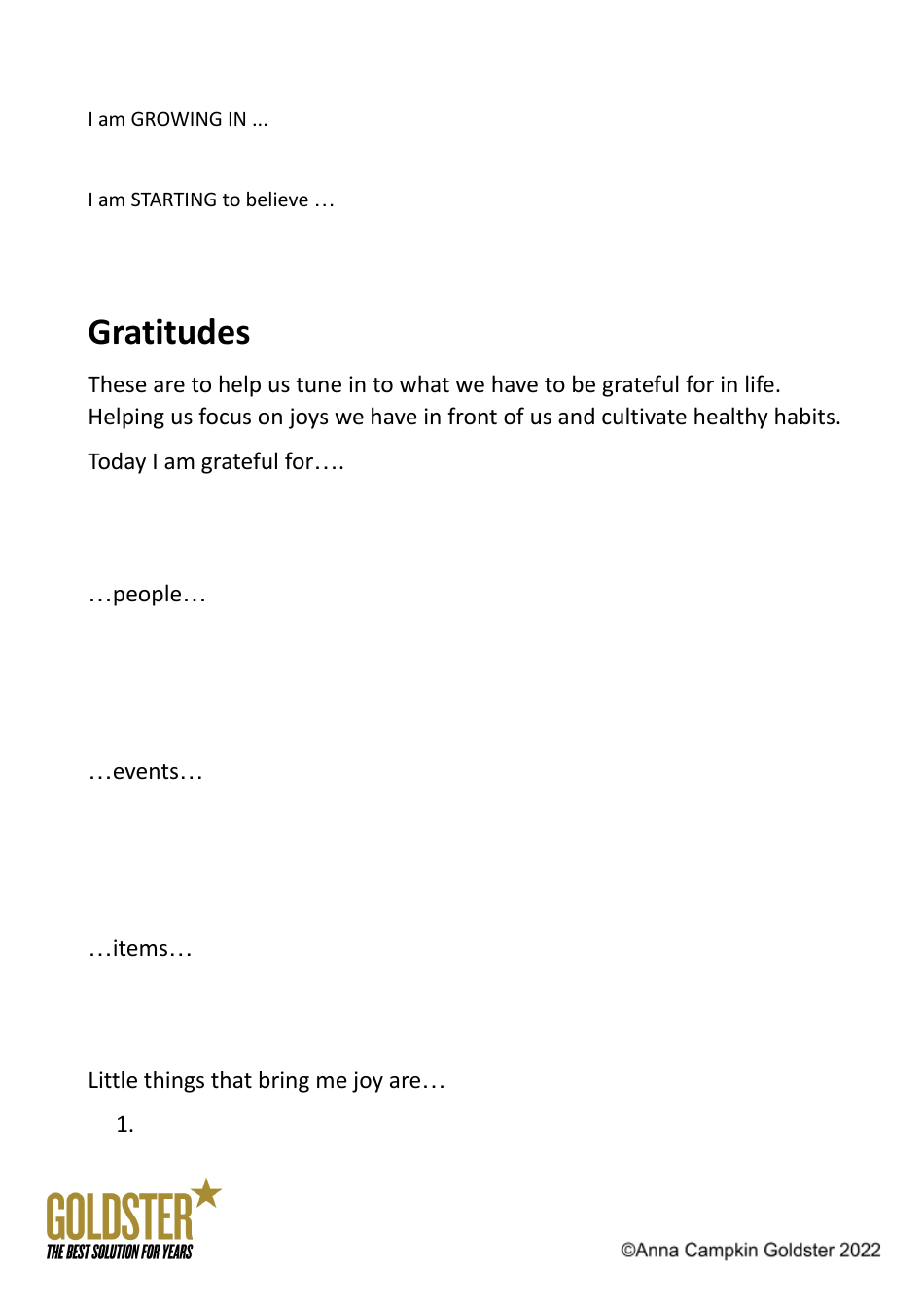 Ready Set Goal Worksheet, Page 6