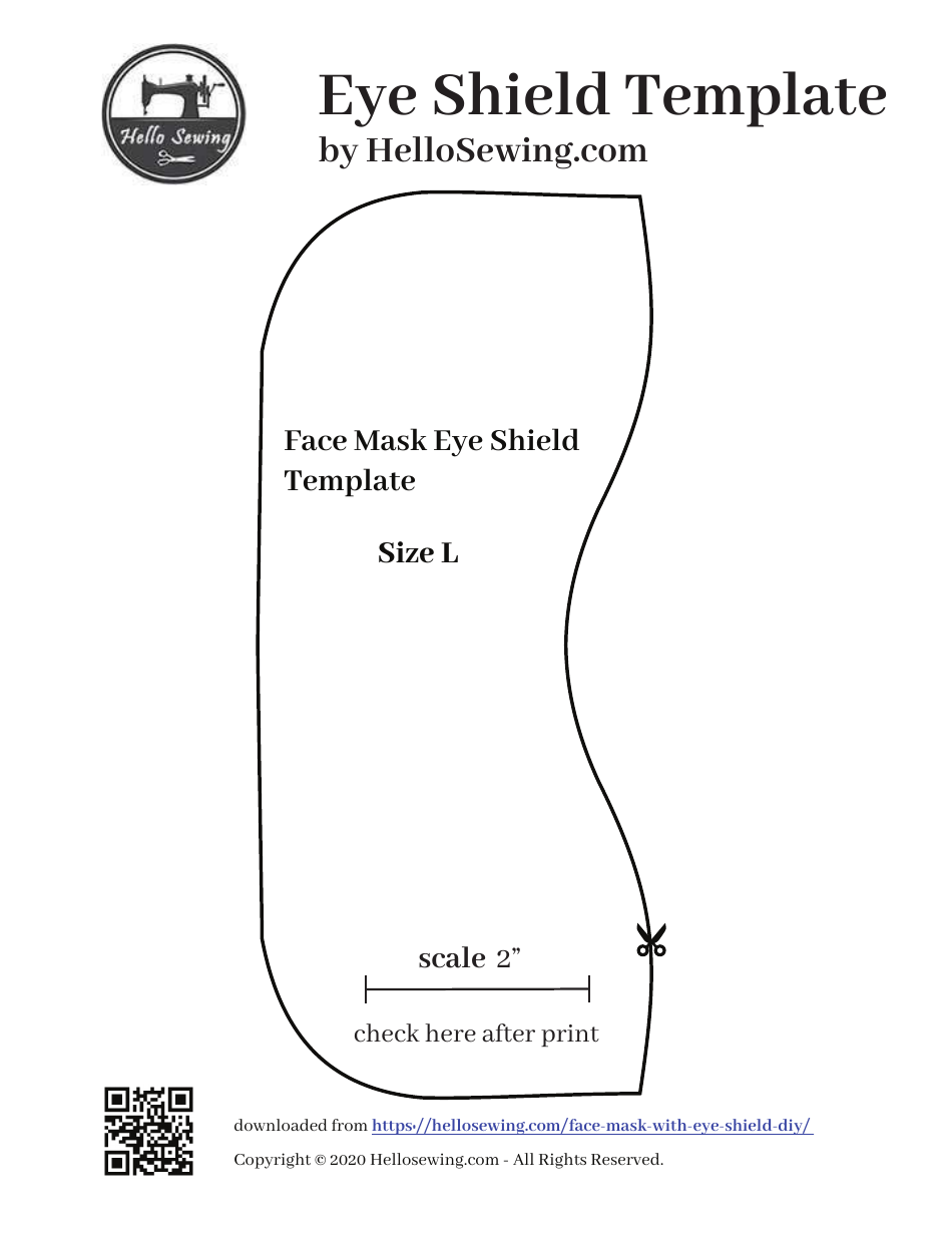 Face Mask Eye Shield Template, Page 1