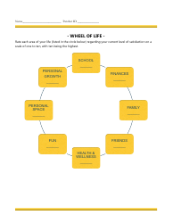 Document preview: Wheel of Life Self-care Template