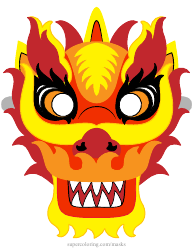 Document preview: Chinese New Year Dragon Mask Template