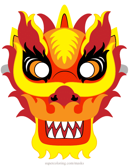 Chinese New Year Dragon Mask Template