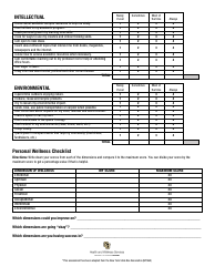 8 Dimensions of Wellness Personal Assessment Worksheet, Page 3