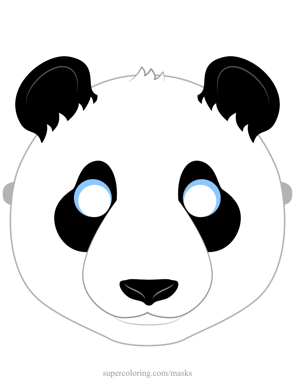 Panda Mask Template, Page 1