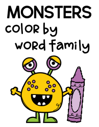 Document preview: Monster Color by Word Templates