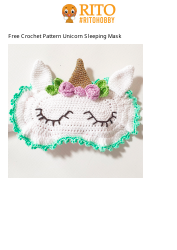 Document preview: Unicorn Sleeping Mask Crochet Pattern