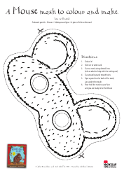 Document preview: Mouse Mask Coloring Template - Macmillan, 1999