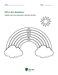 Document preview: Fill in Rainbow Coloring Page