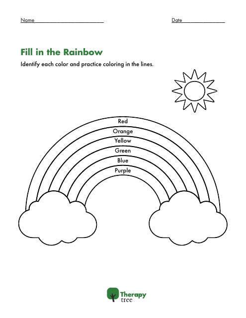 Fill in Rainbow Coloring Page